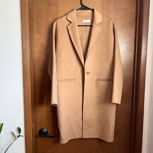 XS Italic Wool Blend Coat , Cocoon in Camel